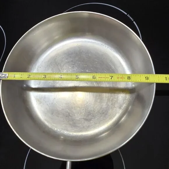 Vintage Revere Ware 1801 Copper Clad Bottom 9 Inch Skillet Frying Pan NO Lid - Picture 9 of 9